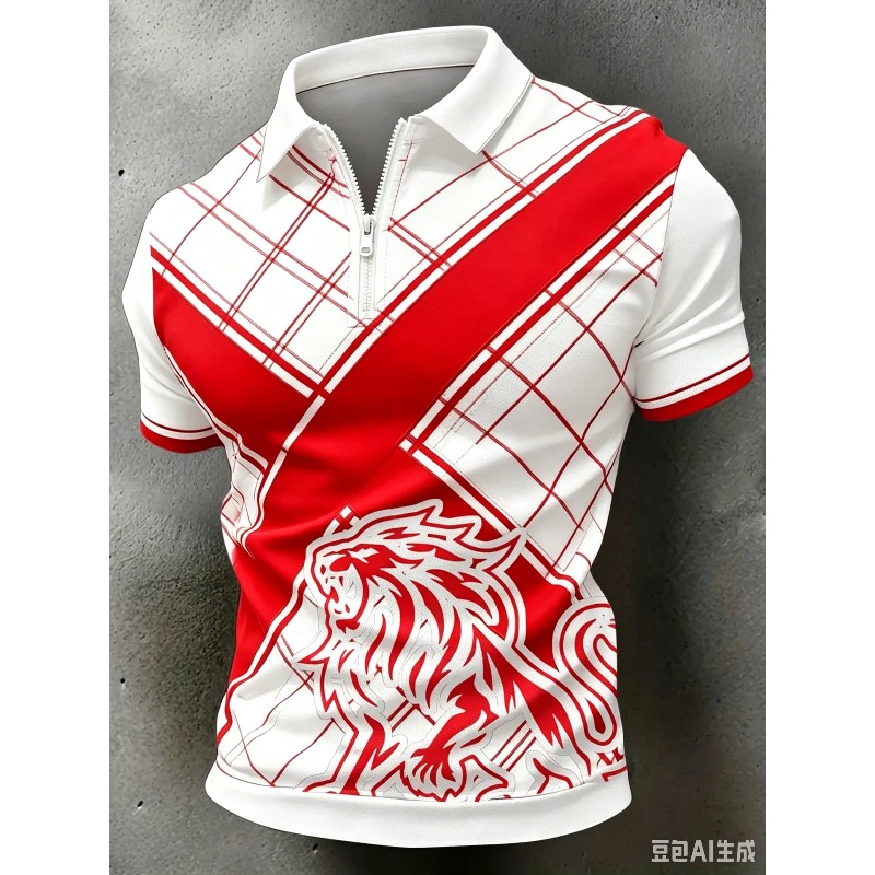 Badminton England - Maglia Polo con Mezza Zip della