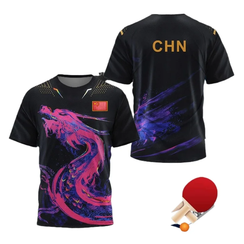 Badminton Rank - Maglietta Grafica Dragon Table Tennis per